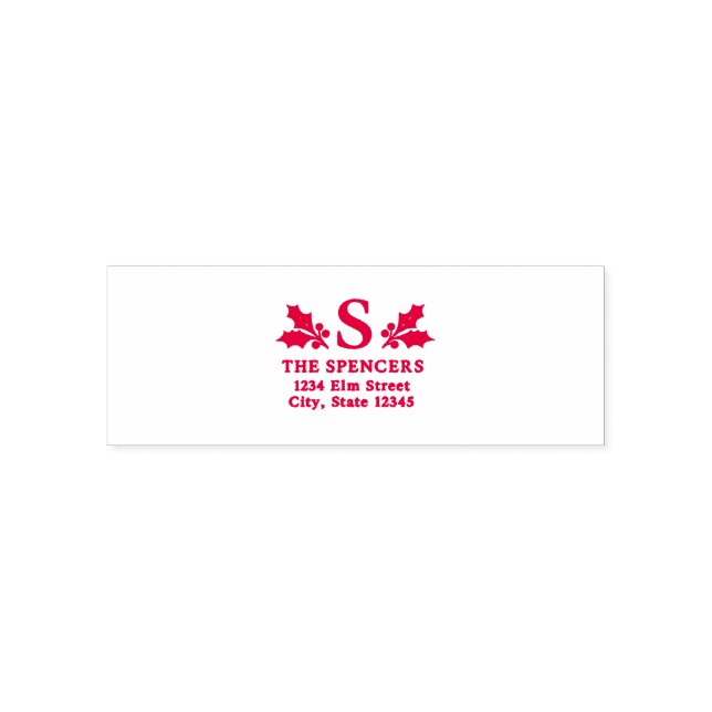 Elegantes Weihnachtsmonogramm Permastempel (Design)