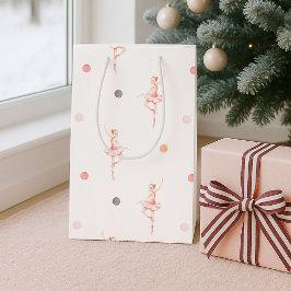 Elegantes Weihnachtsmotiv Ballerina Mittlere Geschenktüte