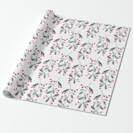 Elegantes Weihnachtsmuster in Rot und Grün Geschenkpapier