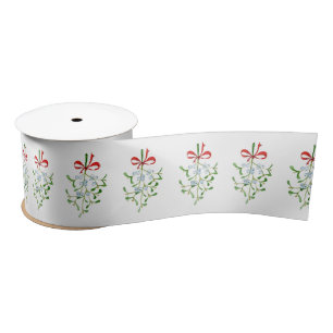 Elegantes Weihnachtsmuster Satinband