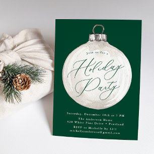 Elegantes Weihnachtsornament Grüne Weihnachtsfeier Einladung