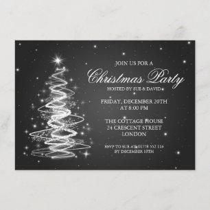 Elegantes WeihnachtsParty-funkelndes Einladung