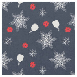 Elegantes Weihnachtspickleball-Muster, Stoff