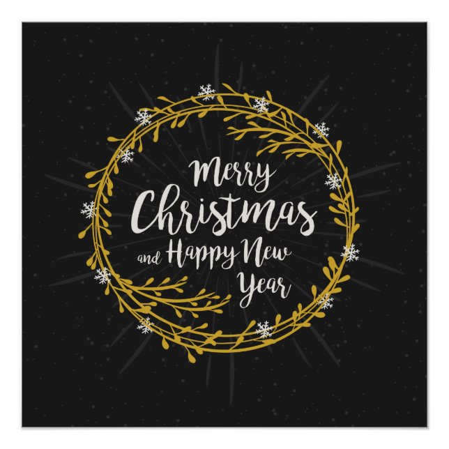 Elegantes Weihnachtsposter Poster (Vorderseite)