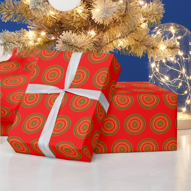 Elegantes Weihnachtspunkte-Muster Geschenkpapier (Feiertage)