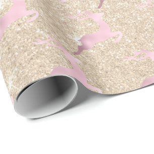 Elegantes Weihnachtsrentiermuster der Rose Geschenkpapier