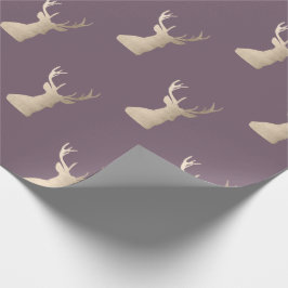 Elegantes Weihnachtsrentiermuster der Rose Geschenkpapier