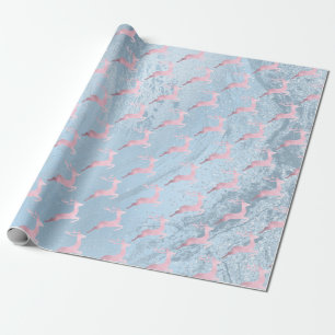 Elegantes Weihnachtsrentiermuster der Rose Geschenkpapier
