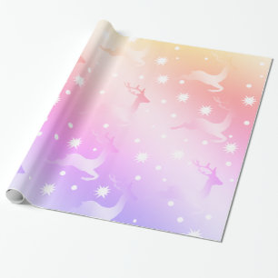 Elegantes Weihnachtsrentiermuster Geschenkpapier