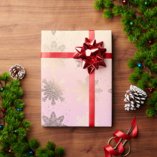 Elegantes Weihnachtsschneeflockenmuster holografis Geschenkpapier