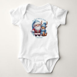 Elegantes Weihnachtswasser Botanisch Baby Strampler