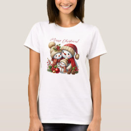 Elegantes Weihnachtswasser Botanisch T-Shirt