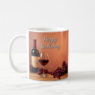 Elegantes Weinberg Alles Gute zum Geburtstag Wein Kaffeetasse