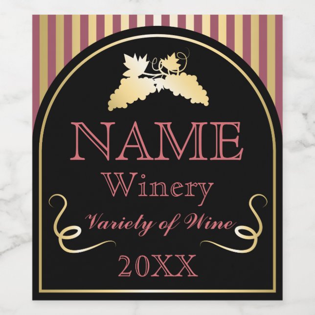 Elegantes Weindesign für Weinetiketten Weinetikett (Einzelnes Label)