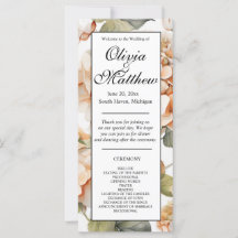 Elegantes weiß-grün-orange Boho-Blumenprogramm 