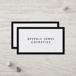 Elegantes Weiß mit Black Border Business Card Rabattkarte