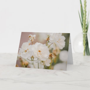 Elegantes Weiß Rose Blume Foto Happy Mother Day Karte