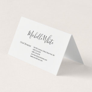 Elegantes Weiß, schlicht und modern, professionell Visitenkarten