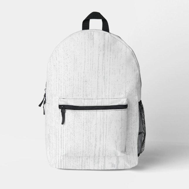 Elegantes Weiß- und Graukorn Bedruckter Rucksack (Vorderseite)
