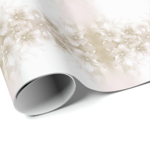 Elegantes Weißes Blume-Umschlagpapier für Elfenbei Geschenkpapier