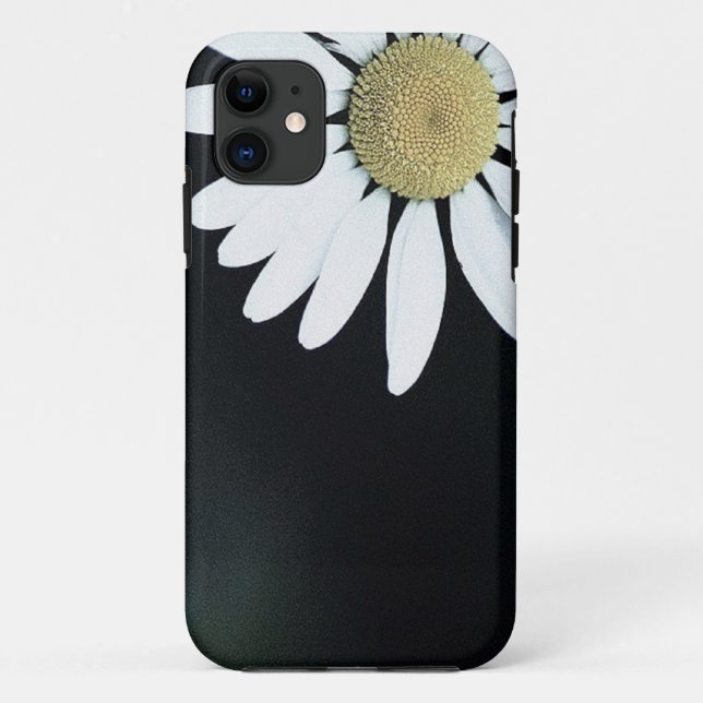 Elegantes weißes Gänseblümchen Case-Mate iPhone Hülle (Rückseite)