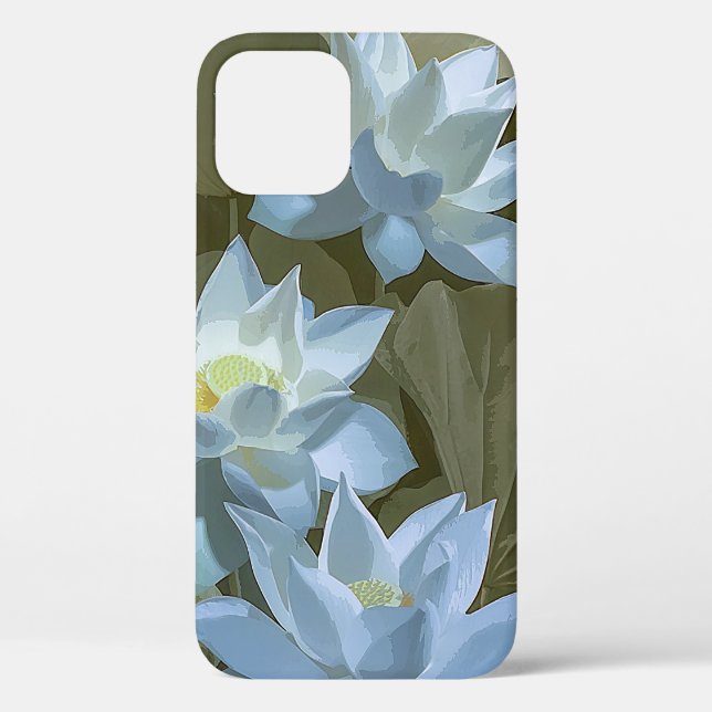 Elegantes weißes Lotus-Akrylkunstwerk | Case-Mate iPhone Hülle (Rückseite)