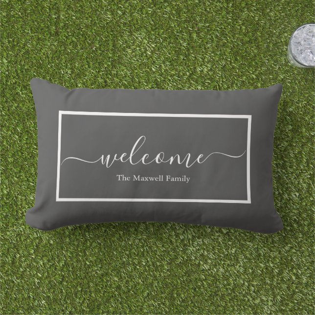 Elegantes, weißes Lumbalkissen Kissen Für Draußen (Gras)