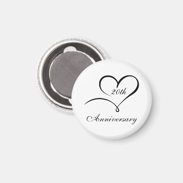 Elegantes weißes Magnet-Andenken als Geschenk zum  Magnet (Vorderseite/Rückseite)