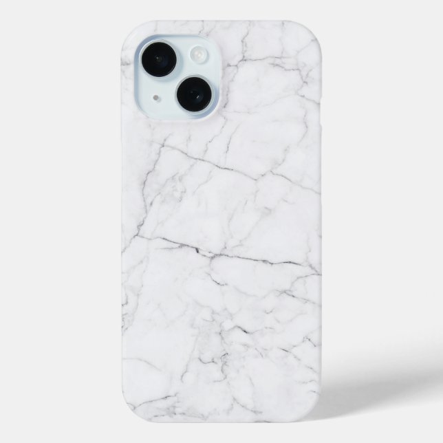 Elegantes weißes Marmormuster  Case-Mate iPhone Hülle (Rückseite)