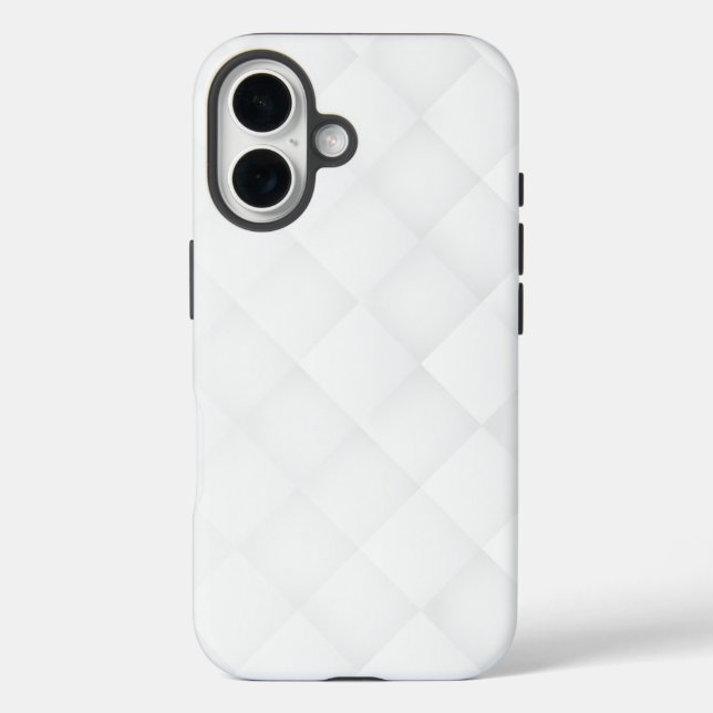 Elegantes Weißes Muster  iPhone 16 Hülle (Rückseite)