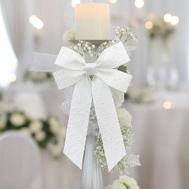 Elegantes weißes Muster Satinband