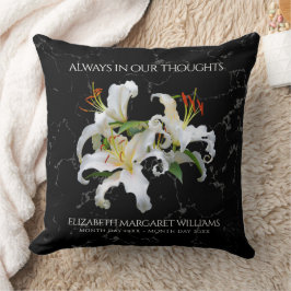 Elegantes Weißes Orientales Lilies Feiern des Lebe Kissen