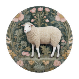 Elegantes weißes Schaf, inspiriert von William Mor Schneidebrett