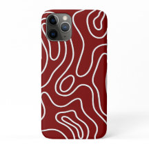 Elegantes, weißes und rotes geometrisches iPhone/i