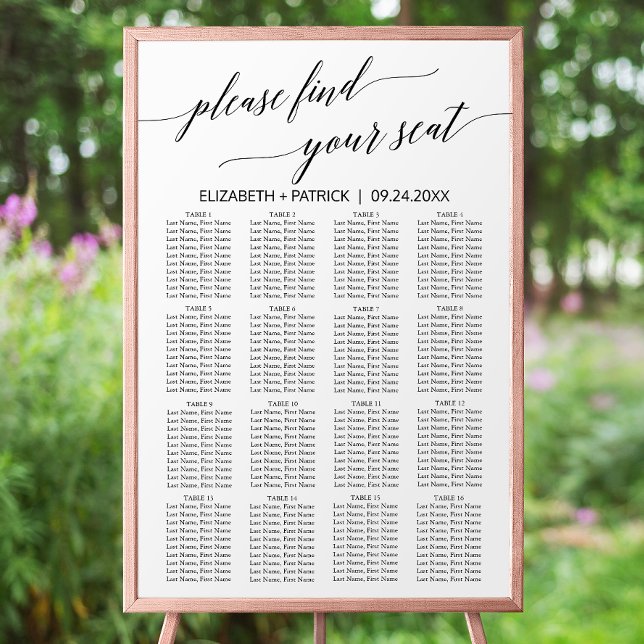 Elegantes, weißes und schwarzes Kalligrafie-Seatin Poster (Von Creator hochgeladen)