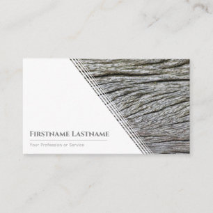 Elegantes, weißes, weißes Holz mit grauem Holz Visitenkarte