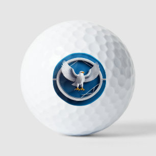 Elegantes Weißkopfseeadler-Emblem Golfball