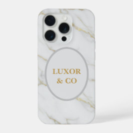 Elegantes Weißmarmor & Goldadern iPhone 16 Pro iPhone 15 Pro Hülle