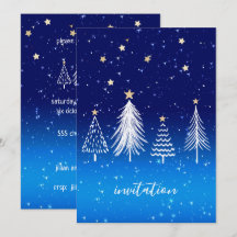 Elegantes White Christmas Tree Gold Stars Abendess