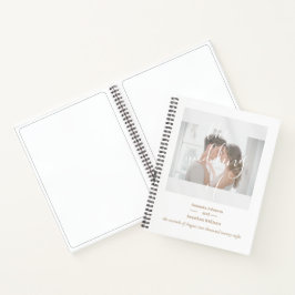 Elegantes White Custom Foto Wedding Guest Book Notizbuch
