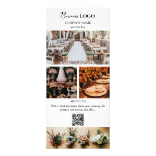 Elegantes White Event Planning Business 4 Fotos Werbekarte