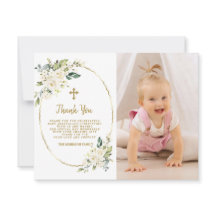 Elegantes White Floral Gold Foto