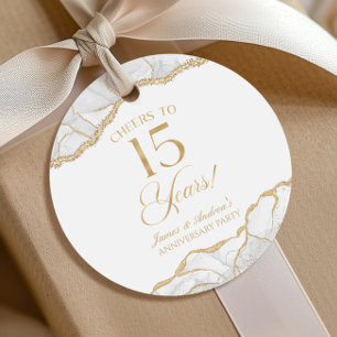 Elegantes White Gold Agate 15-jähriges Party Geschenkanhänger