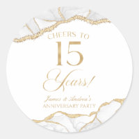 Elegantes White Gold Agate 15-jähriges Party
