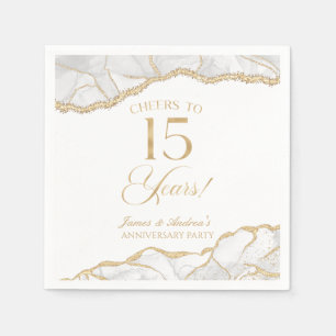 Elegantes White Gold Agate 15-jähriges Party Serviette