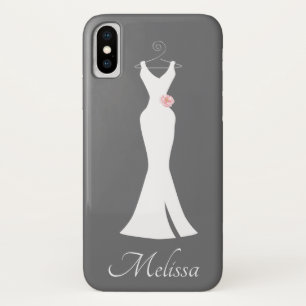 Elegantes White Gown on Gray - Stilvolles, einfach Case-Mate iPhone Hülle