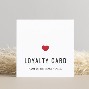 Elegantes White Heart Beauty Salon Treuekarte