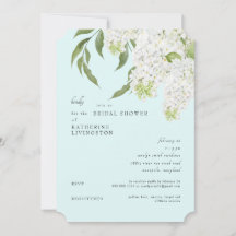 Elegantes White Hydrangea Seafoam Brautparty