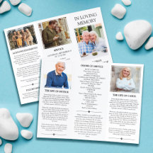 Elegantes White Minimal Fotos Gemeinsames Beerdigu