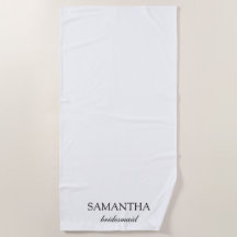 Elegantes White Minimalistisch Wedding Bridesmaid 